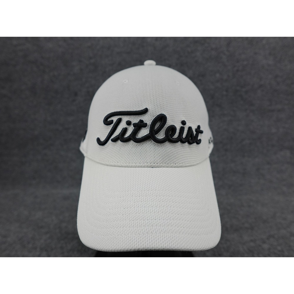 Titleist Golf Hat Mens‎ OSFA White Adjustable Mesh Pro V1 FootJoy Cap